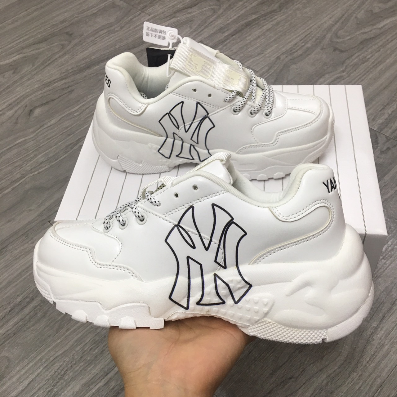 [TẶNG HỘP+bill+TẤT] Giày thể thao hàn quốc MLB newyork xanh