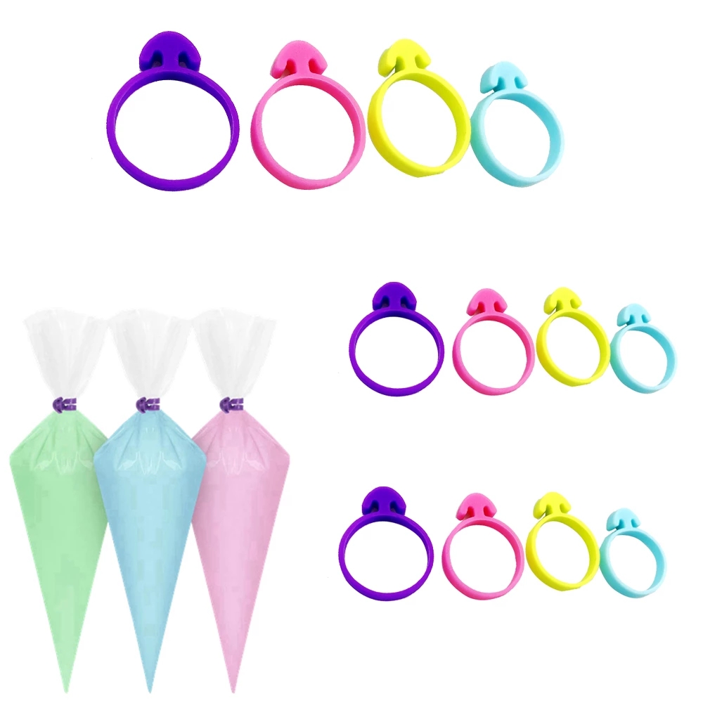 Set 10 Dây Silicone Buộc Túi Bắt Bông Kem