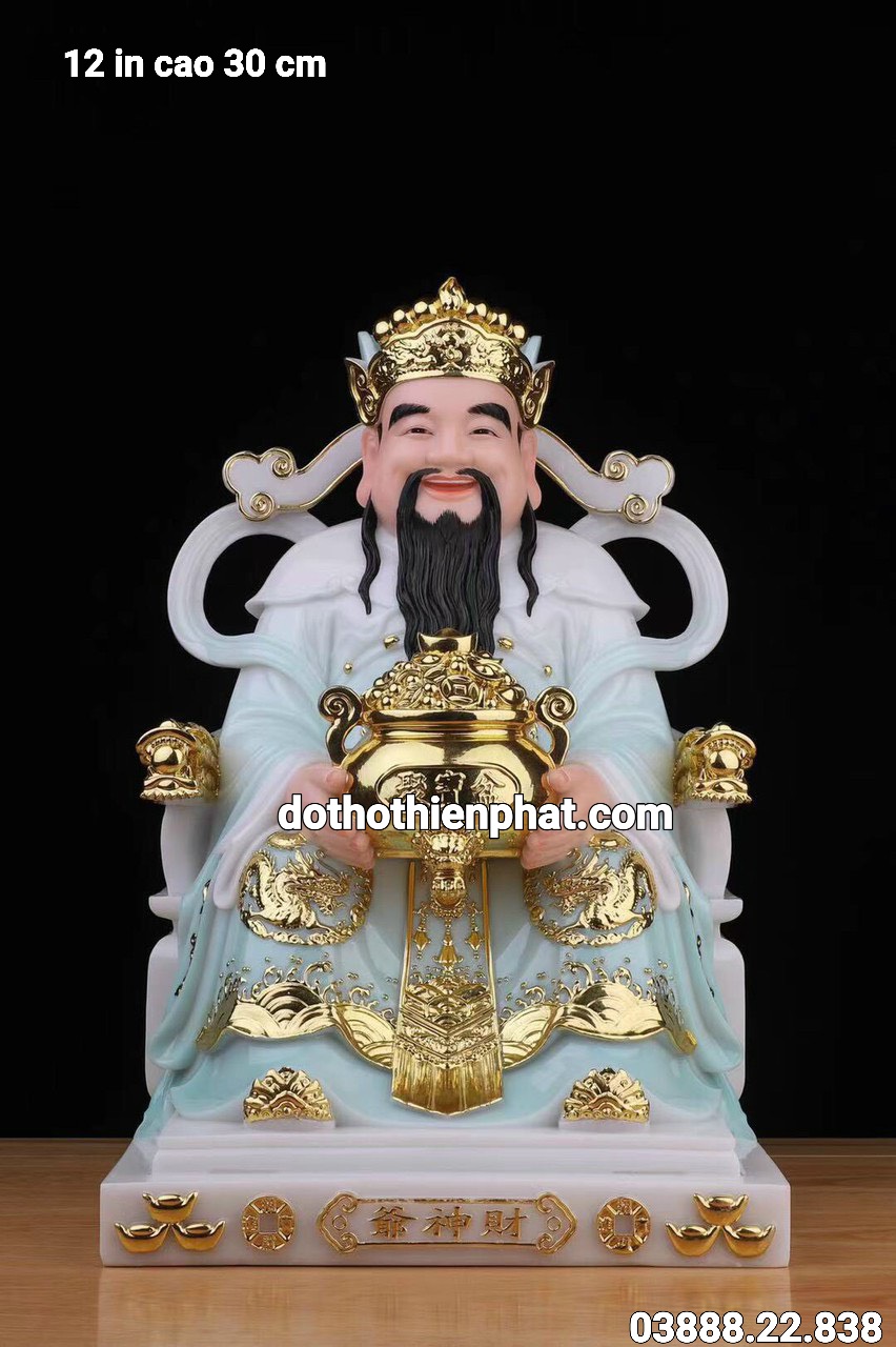 Ông thần tiền đá 12in cao 30 cm