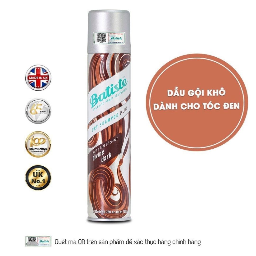 Dầu Gội Khô Batiste Dry Shampoo 200ml