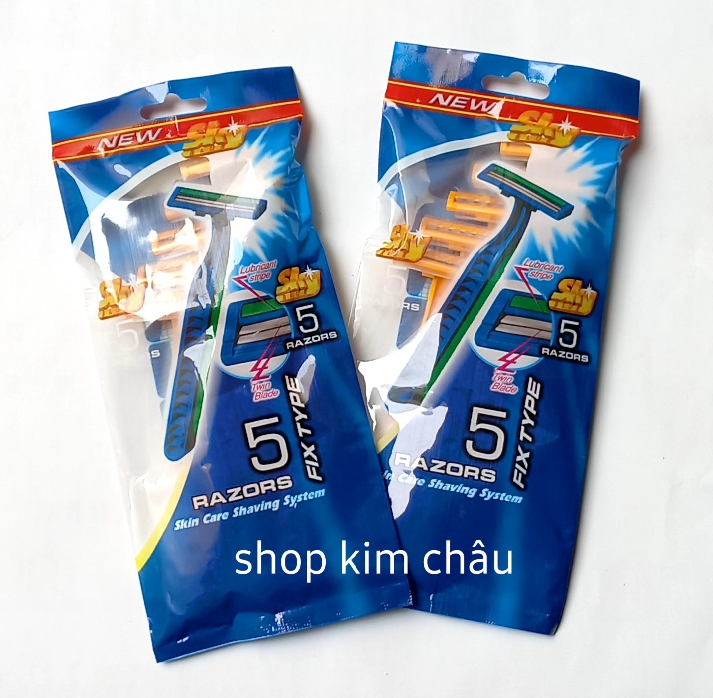 (10 cây) Combo 2 bịch Dao cạo râu 2 lưỡi tiện dụng (1 bịch 5 cây)