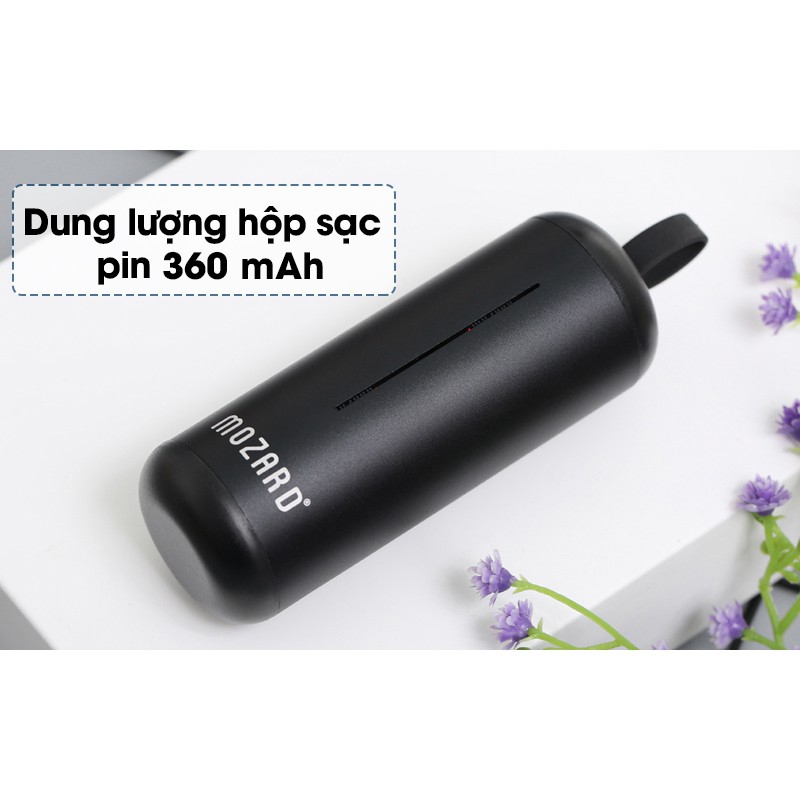 Tai nghe Bluetooth True Wireless Mozard AT5 Đen (Hàng Chính Hãng)