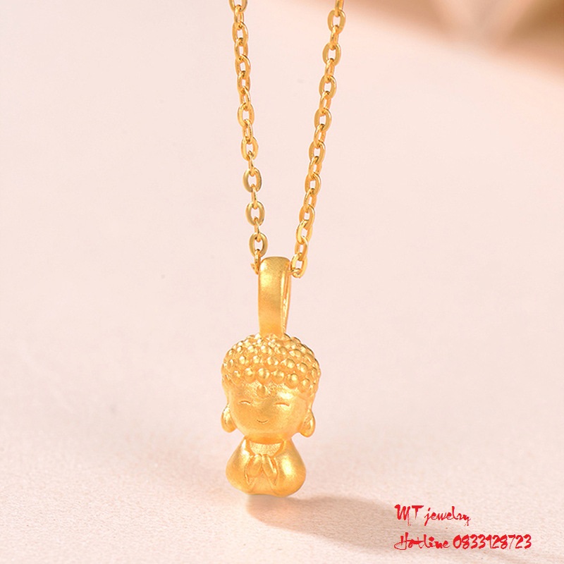 Charm Văn thù bồ tát mini vàng 9999