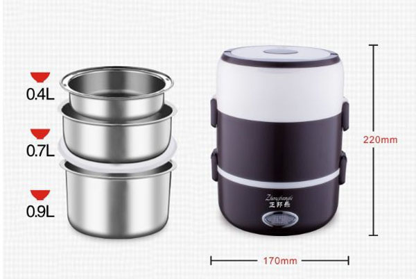 Hộp cơm 3 tầng CẮM ĐIỆN-  giữ nhiệt