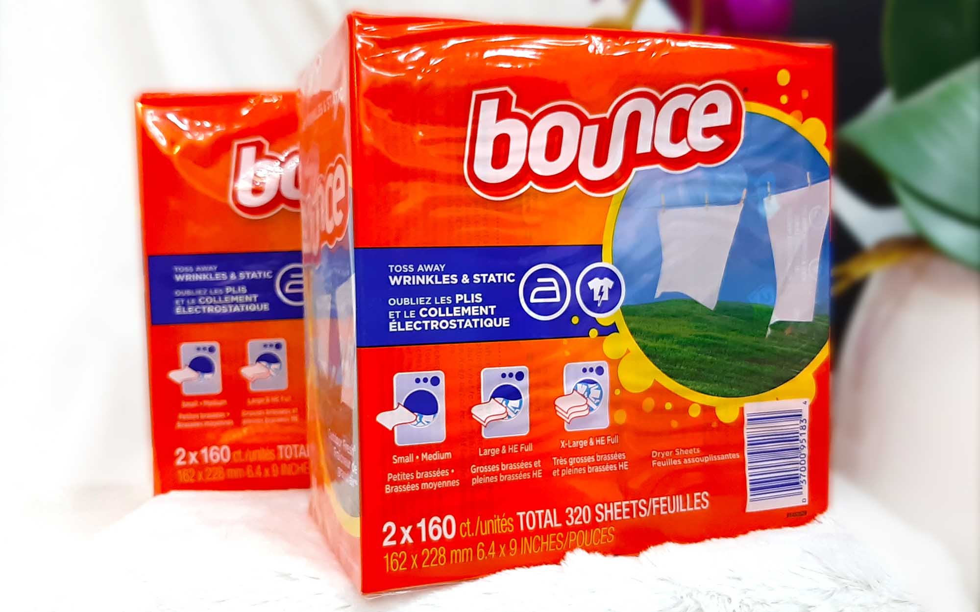 Giấy thơm quần áo Bounce của mỹ có tách lẻ giúp lưu hương lâu trên quần áo