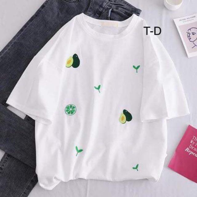 Áo phông quả bơ và kiwi tdu0519