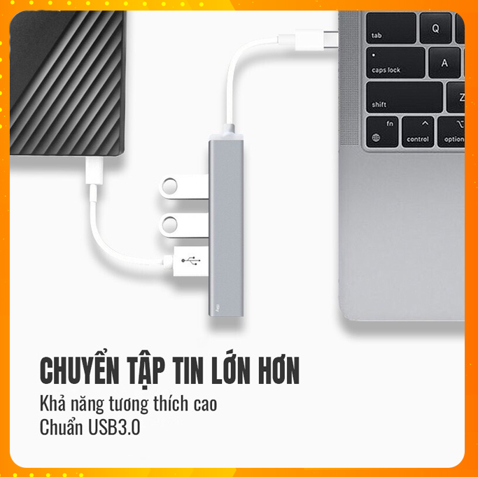 Bộ chia cổng Hub USB và Hub TYPE C ra 4 cổng USB