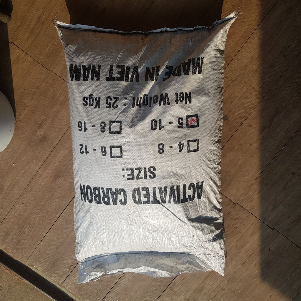 1 bao 25kg than gáo dừa lọc nước