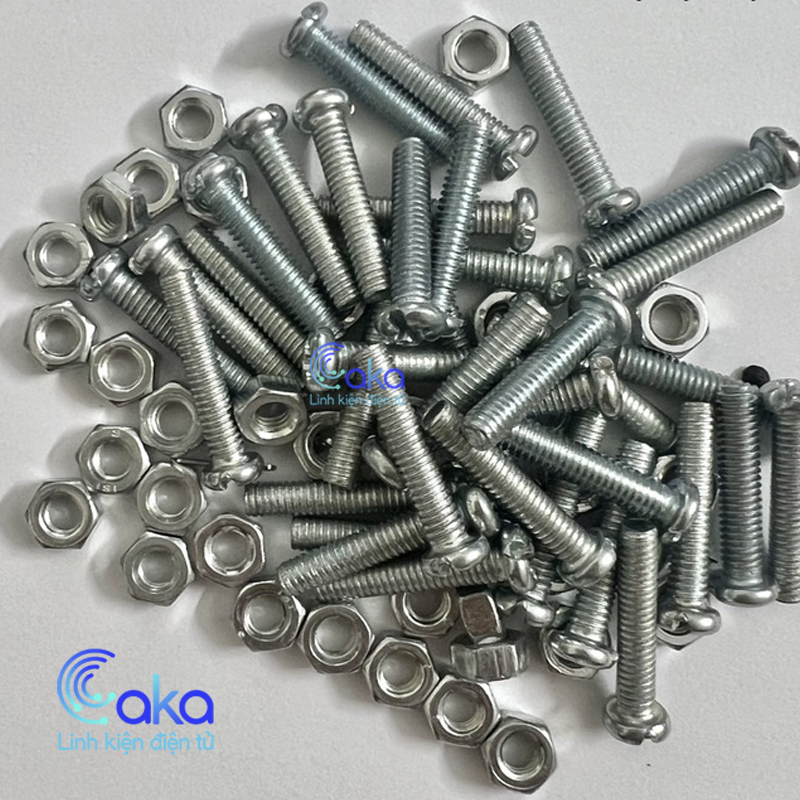 Vít m3 + tán độ dài tùy chọn