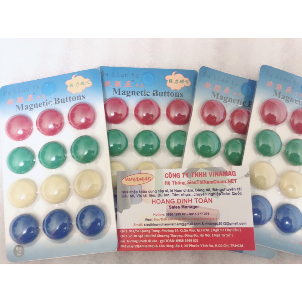 NAM CHÂM ĐÍNH BẢNG TỪ (ĐƯỜNG KÍNH 20mm)