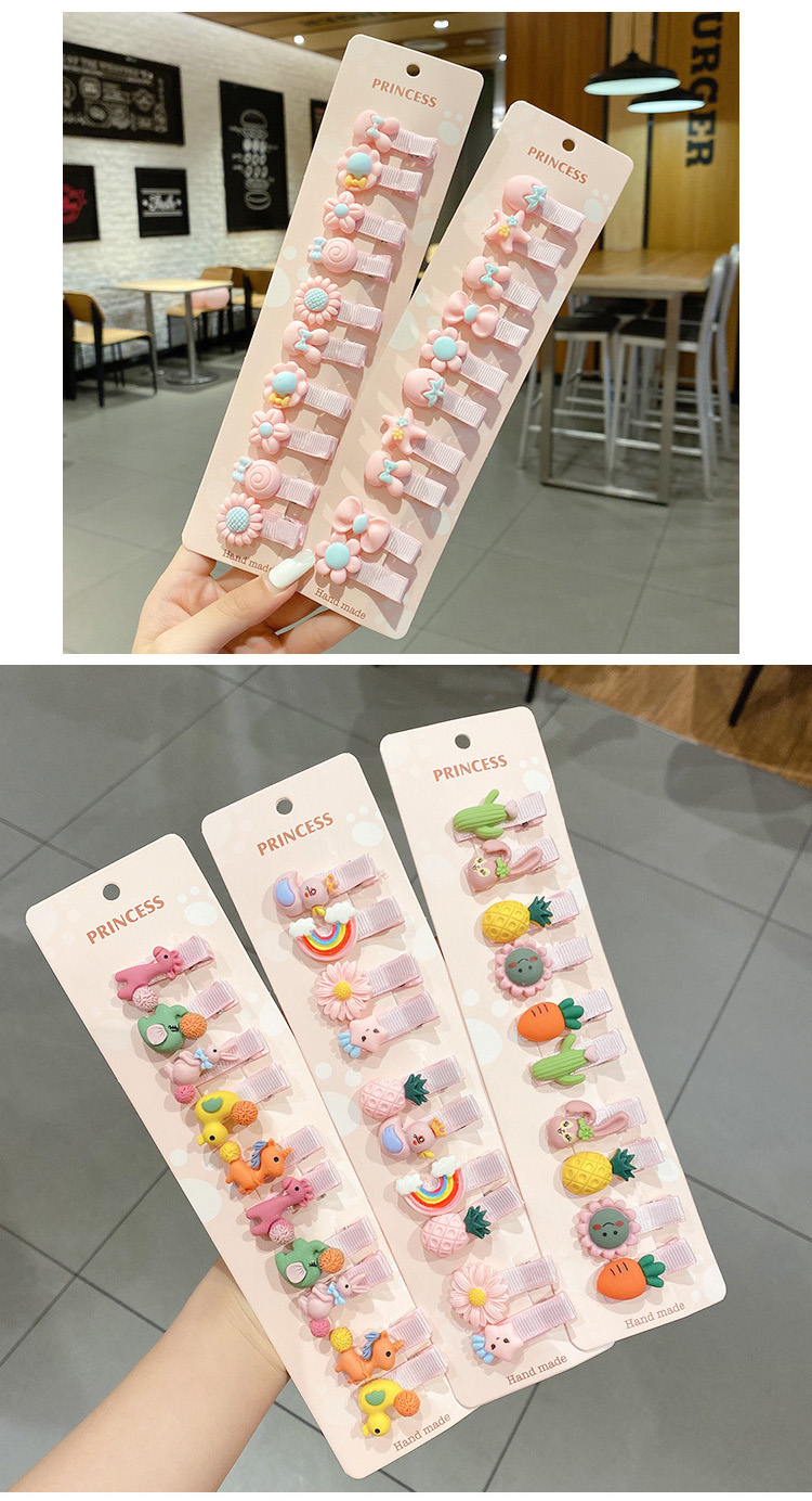 Set 10 kẹp mái hình trái cây dễ thương cho bé fah-001252