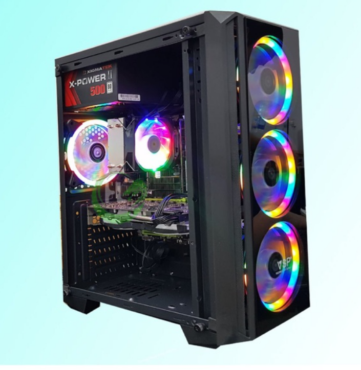 Thùng Máy Tính Case VSP V3-607 2 Mặt Kính Cường Lực (Chưa Bao Gồm Fan)