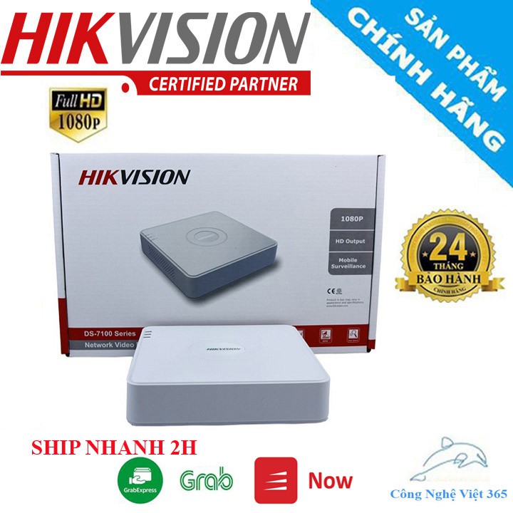 BH 2 NĂM  Đầu ghi hình Hikvision DS 7104HGHI F1 N 4 kênh hàng chính hãng