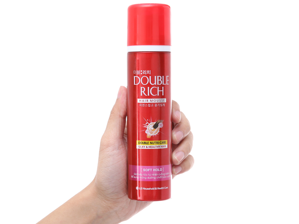 [HCM]Mousse tạo kiểu tóc Double Rich Soft Hold 150ml