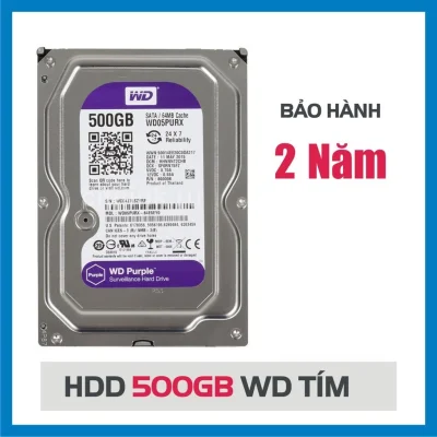 HDD PC WESTERN DIGITAL 500GB Purple (Chuyên Camera) - BẢO HÀNH 24 THÁNG 1 ĐỔI 1