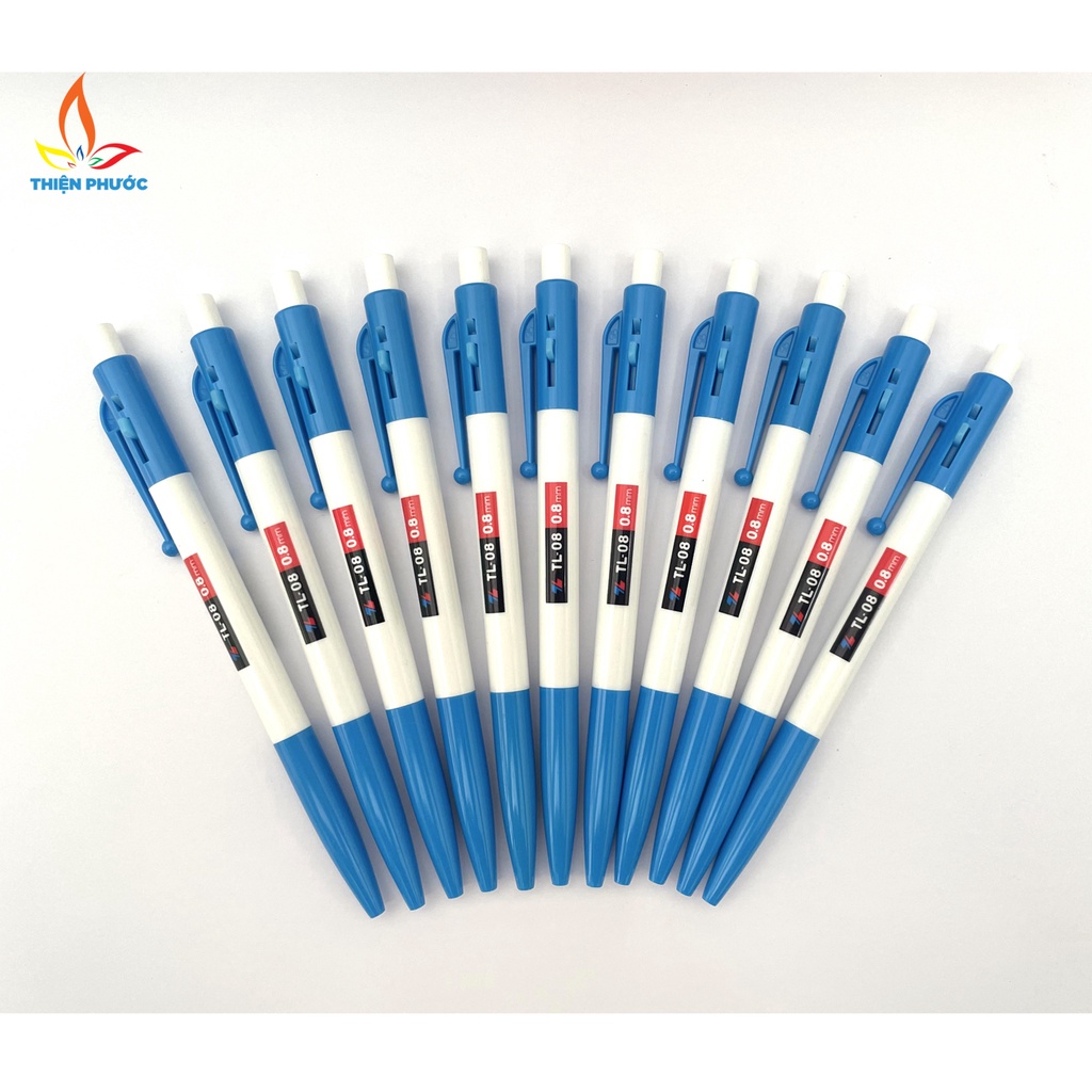 Bút bi xanh Thiên Long TL08 [Hộp 20 cây] THIỆN PHƯỚC