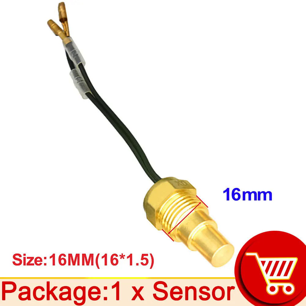 12v24v nhiệt độ nước cảm biến nhiệt độ người gửi 50k đầu cắm 10mm 12mm 14mm 16mm cho xe tải đo đồng hồ điện npt 38 18