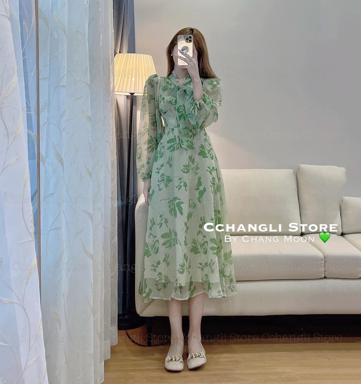 Đầm voan cao cấp hàng thiết kế xinh sang chảnh như hình ld0523