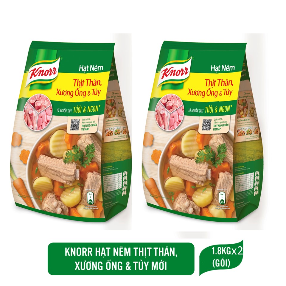 HCMCOMBO 2 gói hạt nêm Knorr Thịt thăn xương ống&tủy 1800gX2