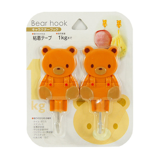 Set 2 móc dán hình gấu BEAR HOOK hàng nội địa Nhật Bản