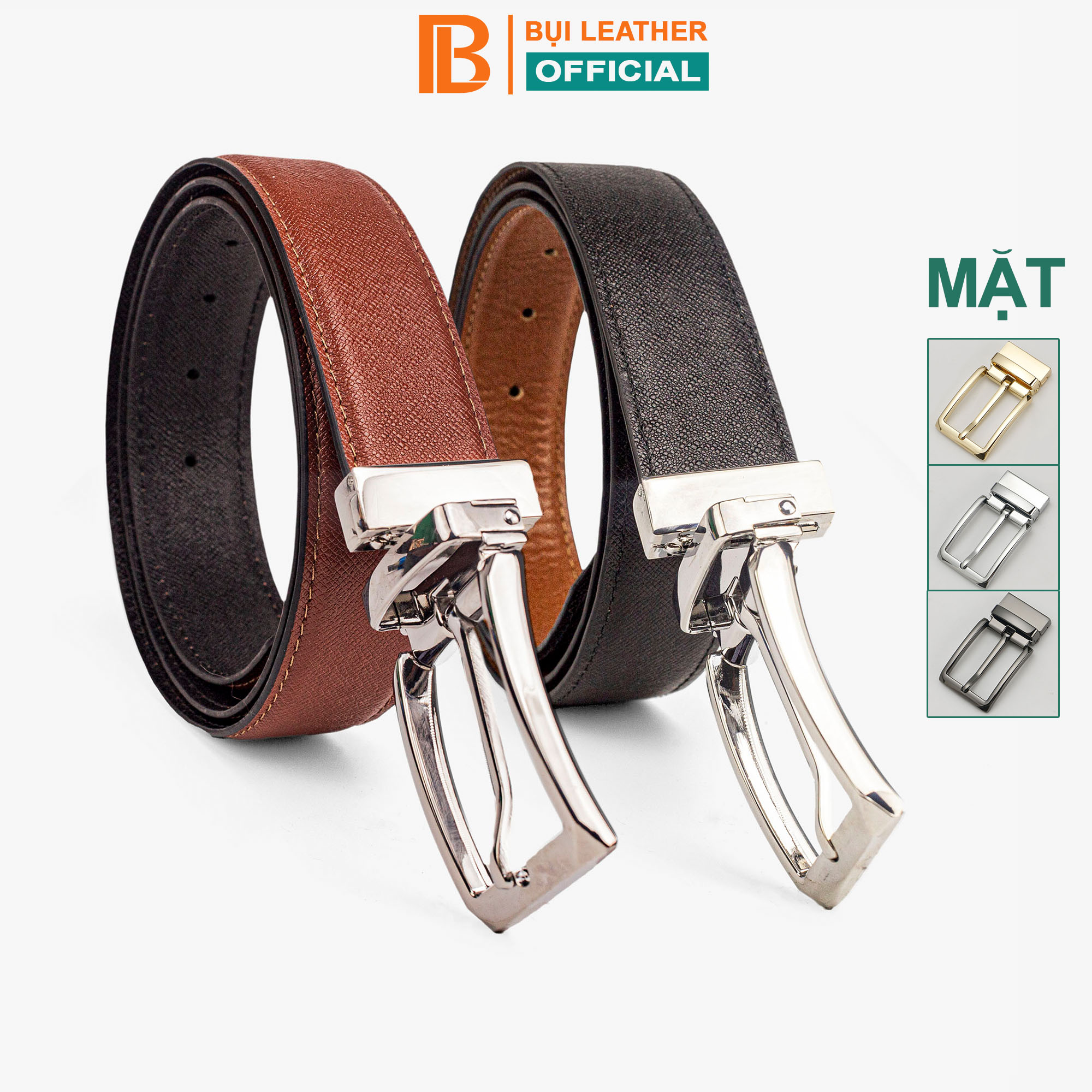 Thắt lưng nam da saffiano L109 cao cấp, dây lưng nam da bò thật 2 lớp khóa cài xoay dùng được cả 2 mặt màu đen và nâu, nhiều mặt khóa lựa chọn, hộp sang trọng làm quà tặng,thương hiệu Bụi leather chuyên đồ da thật,bảo hành 12 tháng