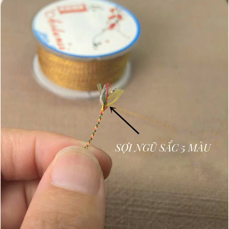 Cuộn chỉ ngũ sắc 0.4mm 100 mét - MH886