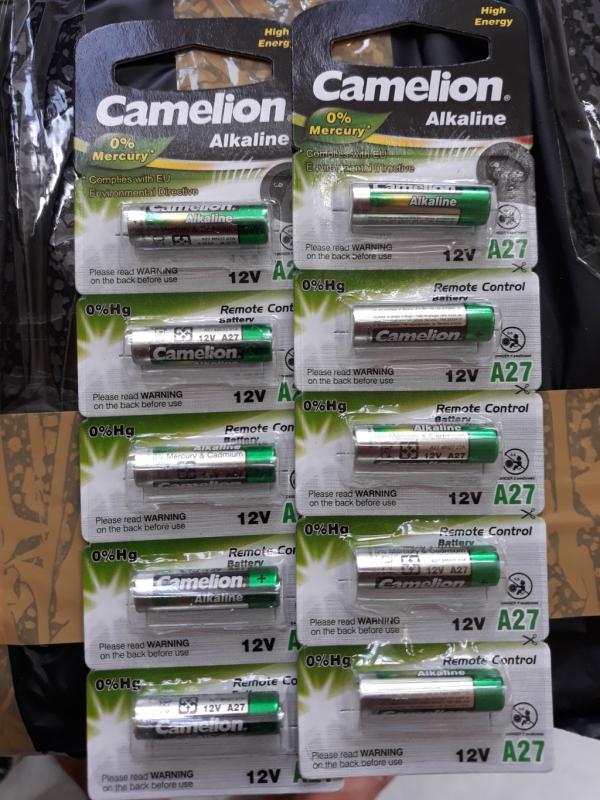 Pin điều khiển cửa cuốn Camelion 12V A27 (1vỉ 5 viên)