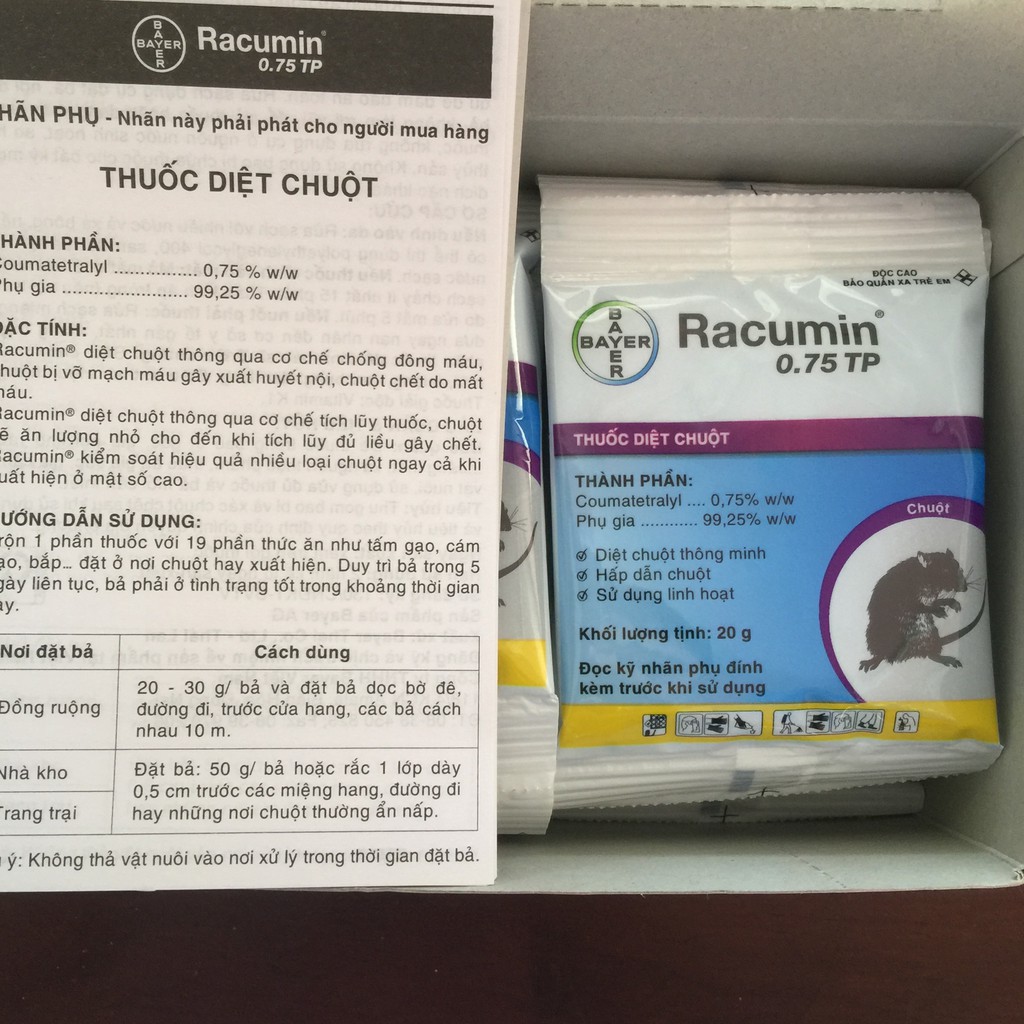 Diệt chuột thông minh Racumin Bayer 20gr