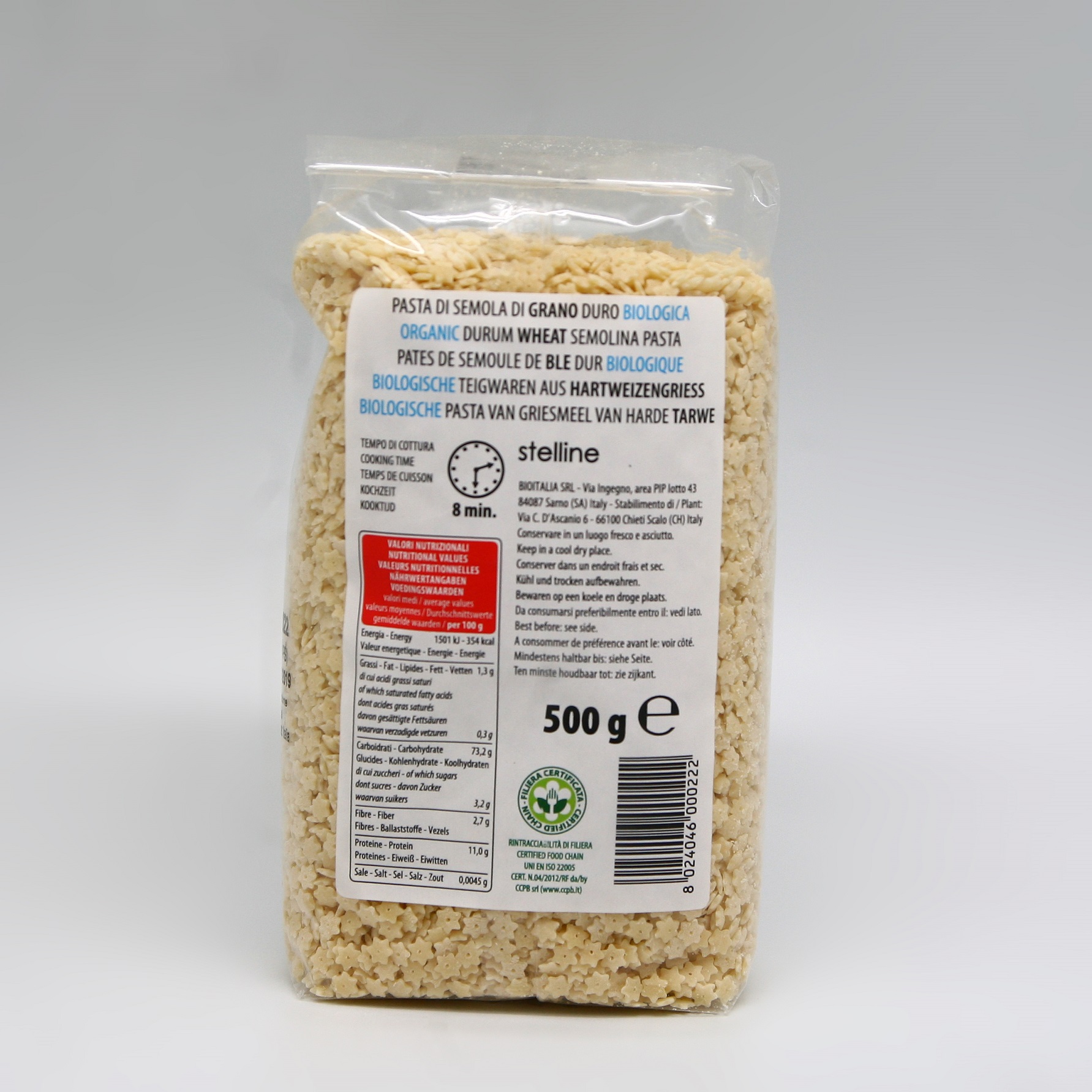 Nui Sao Hữu Cơ Bioitalia 500g