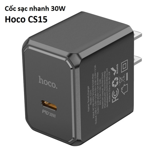 CÓC SẠC NHANH 30W HOCO CS15 CHÍNH HÃNG [BH 1 NĂM]