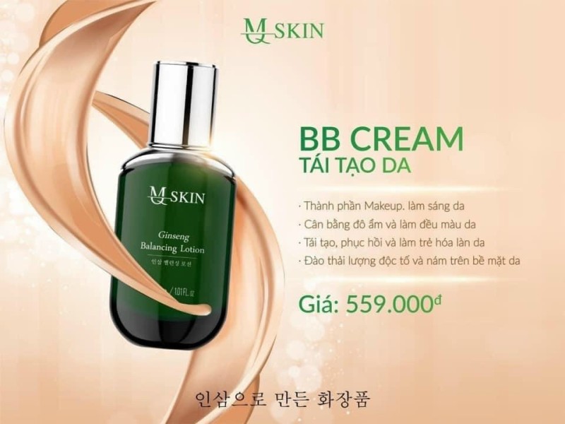 BB CREAM thay da Mq skin tái tạo dưỡng da căng bóng make up thay da chống nắng xóa nám thâm sạm da không đều màu 30ml (mới)