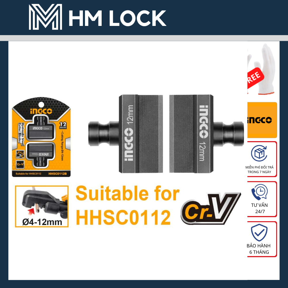 Lưỡi cắt thép thủy lực ingco - hàng chính hãng - hhsc0112b - hm lock