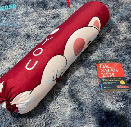 Vỏ gối ôm Cotton Poly họa tiết 35x100cm[heo đỏ]