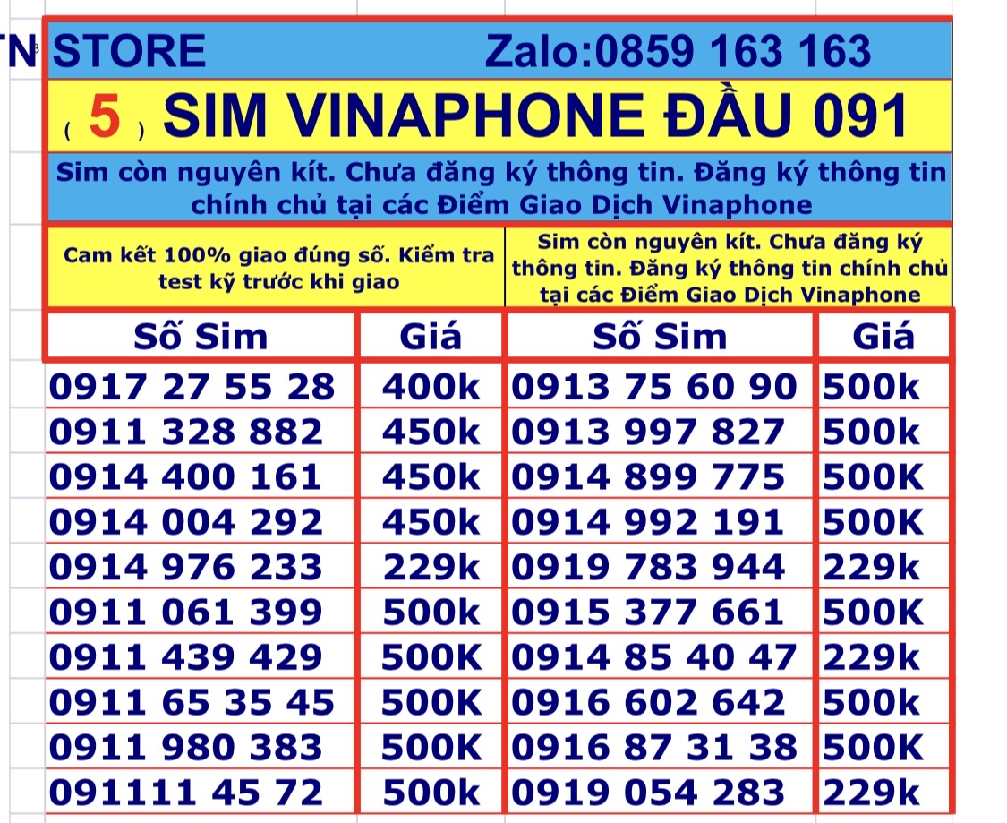 Sim vinaphone số đẹp đầu số 091 - sim vina trả trước (5)