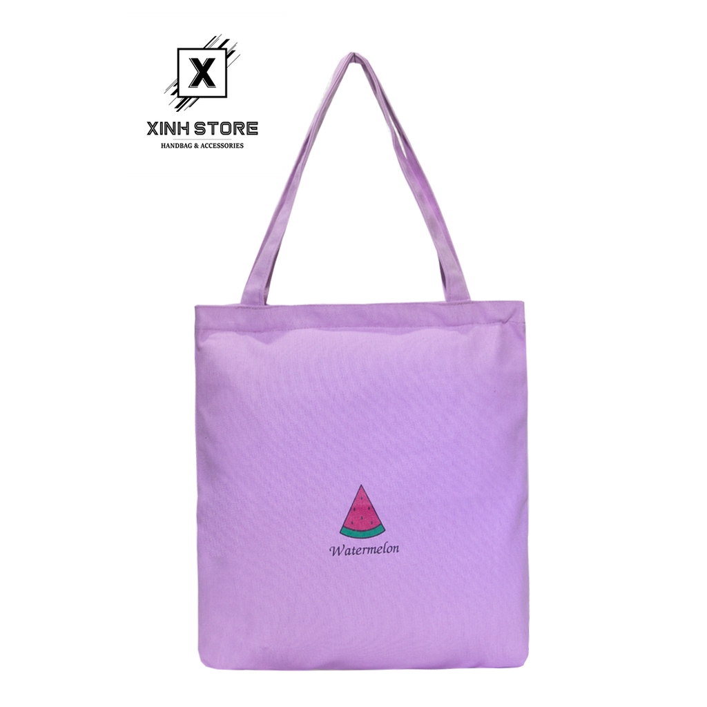 Túi Vải Đeo Vai Tote Bag Cô Gái Tóc Dài 20x House