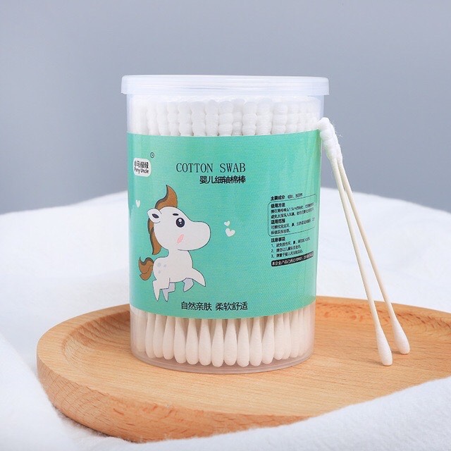 [HÀNG XUẤT NHẬT] Tăm Bông Ngoáy Tai Kháng Khuẩn An Toàn Cho Bé