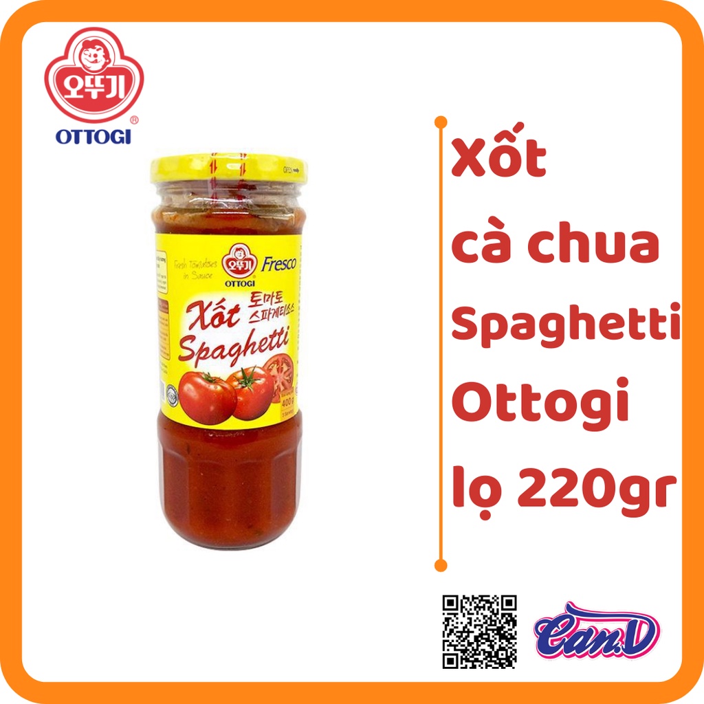 2 vị Xốt cà chua Spaghetti Ottogi lọ 220gr
