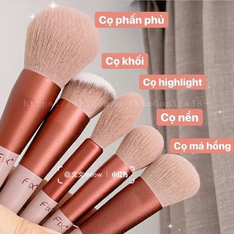 [HCM][ Bộ 13 Cây ] Cọ Trang Điểm Fix Hồng 13 Cây Siêu Mềm Mại