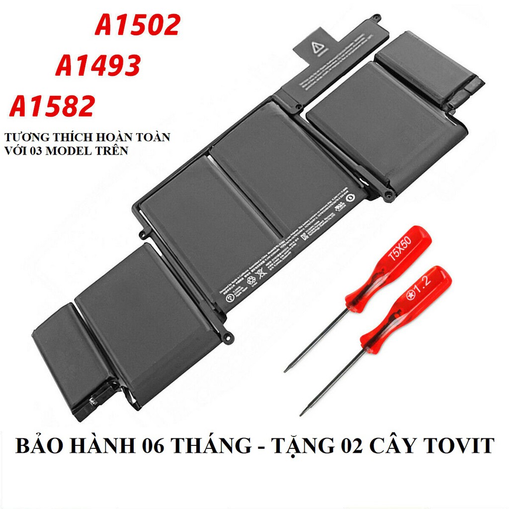 BÁO GIÁ PIN MACBOOK PRO CÓ TỐT KHÔNG | Shopee Lazada Sendo Tiki mới nhất 6 Pin Macbook pro 13 Retina Mã Máy A1502 Model năm 2013 – 2014 - 2015 Mã Pin A1582 (2015) và A1493( 2013 2014 )