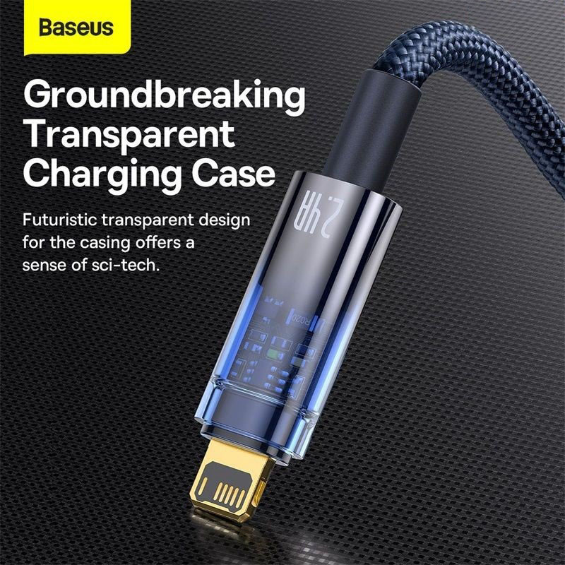 Cáp Sạc Lightning Tự Ngắt Gen2 Baseus Explorer Series dùng cho iPhone (USB to Lightning, Auto Power-Off, 2.4A Fast Charging & Data Cable)