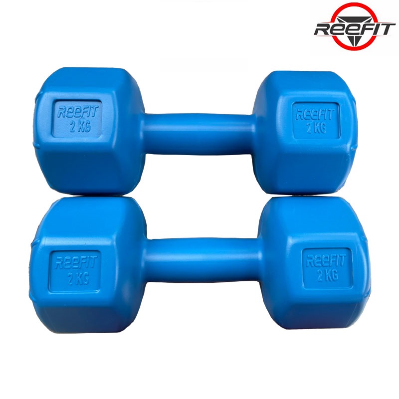 Tạ tay nhựa bát giác 2kg cao cấp REEFIT