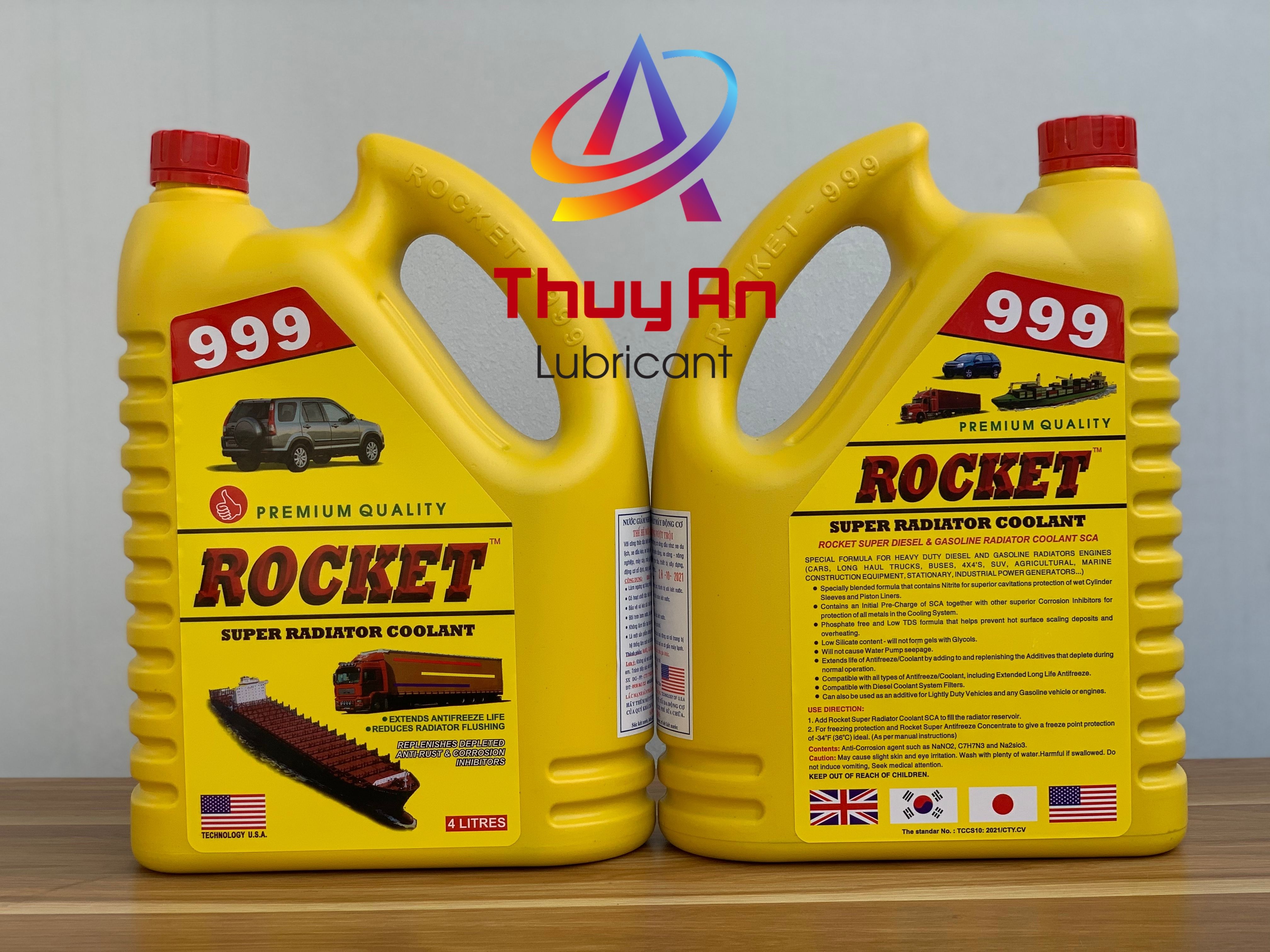 Nước Làm Mát Động Cơ Rocket 999 (màu xanh) 4L