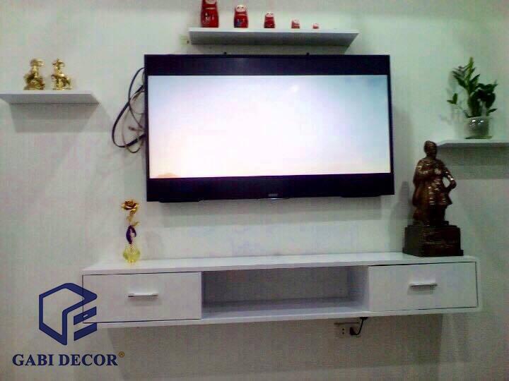Kệ TiVi Treo Tường 2 Ngăn Kéo
