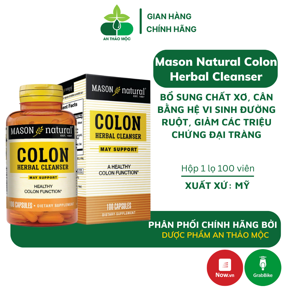 viên uống mason natural colon herbal cleanser giúp giảm các triệu chứng 1