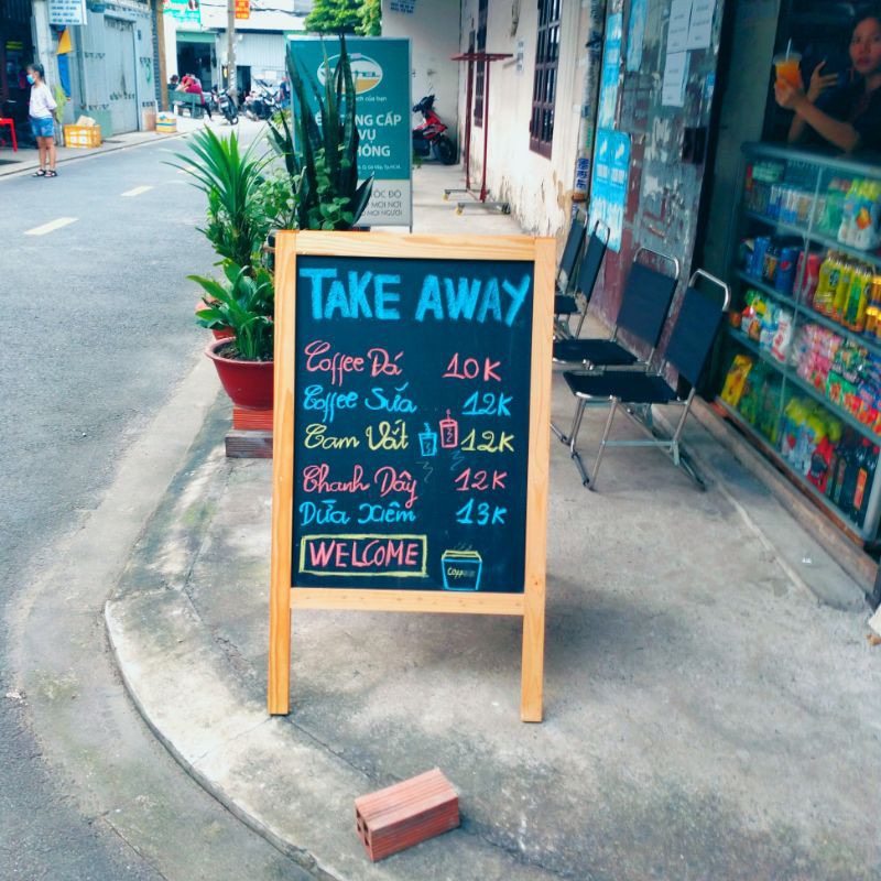 Bảng Menu 2 mặt nhỏ