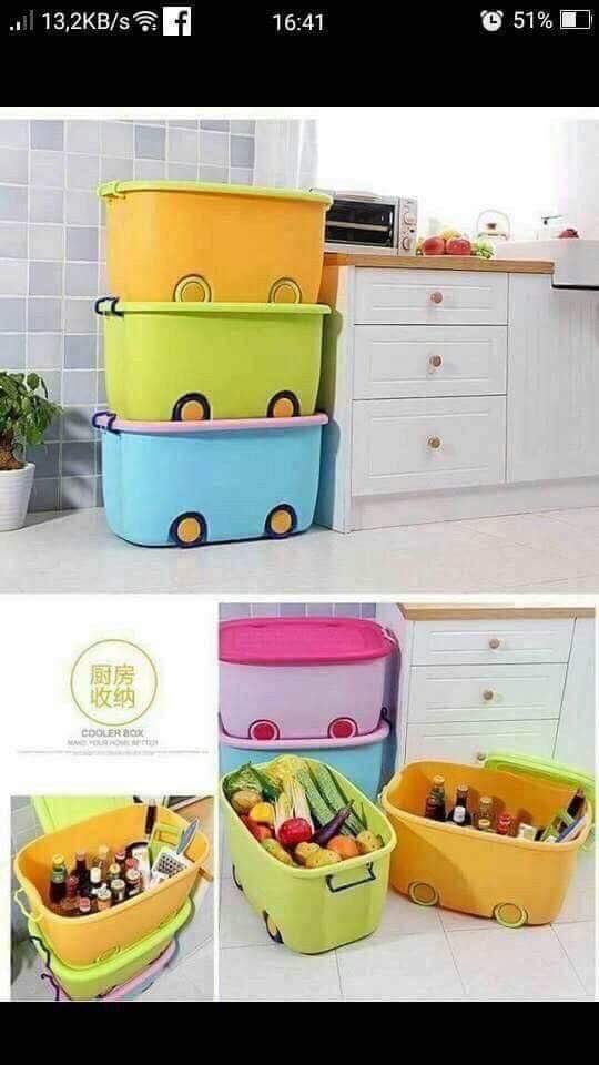 Thùng Đựng Đồ Chơi Đa Năng Kèm Bánh Xe