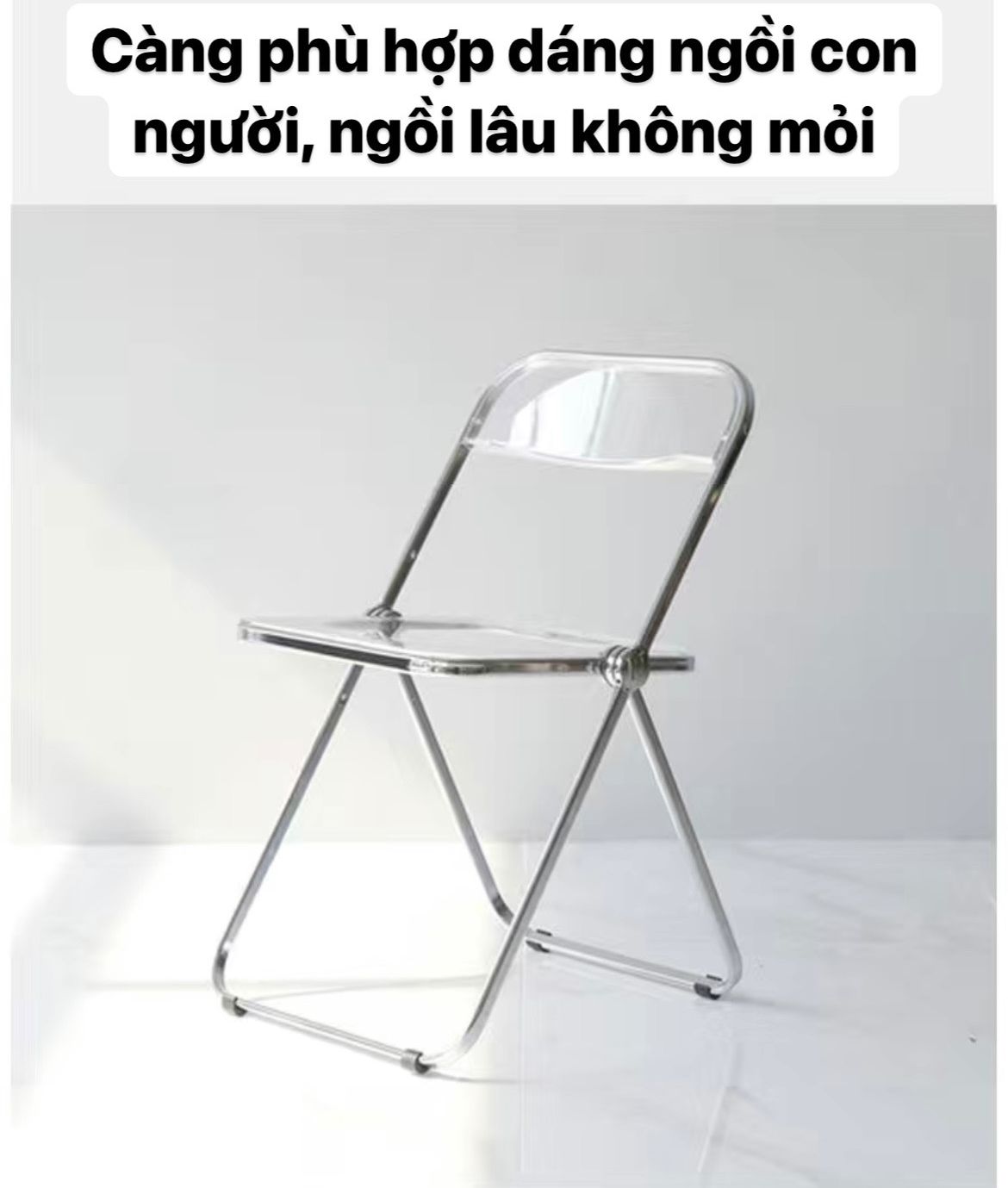 Ghế trong suốt gấp gọn