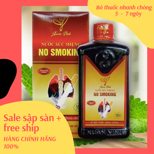 [Chính Hãng] Nước Súc Miệng Cai Thuoc Lá Xuân Vinh 400ml