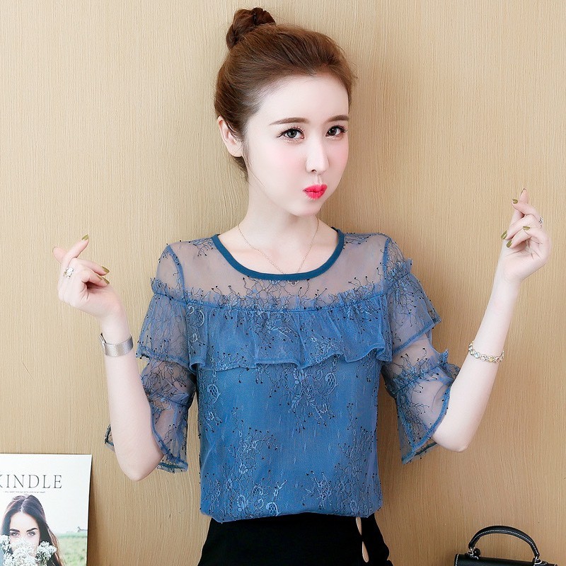 ÁO REN NỮ TAY ĐIỆU - AH406