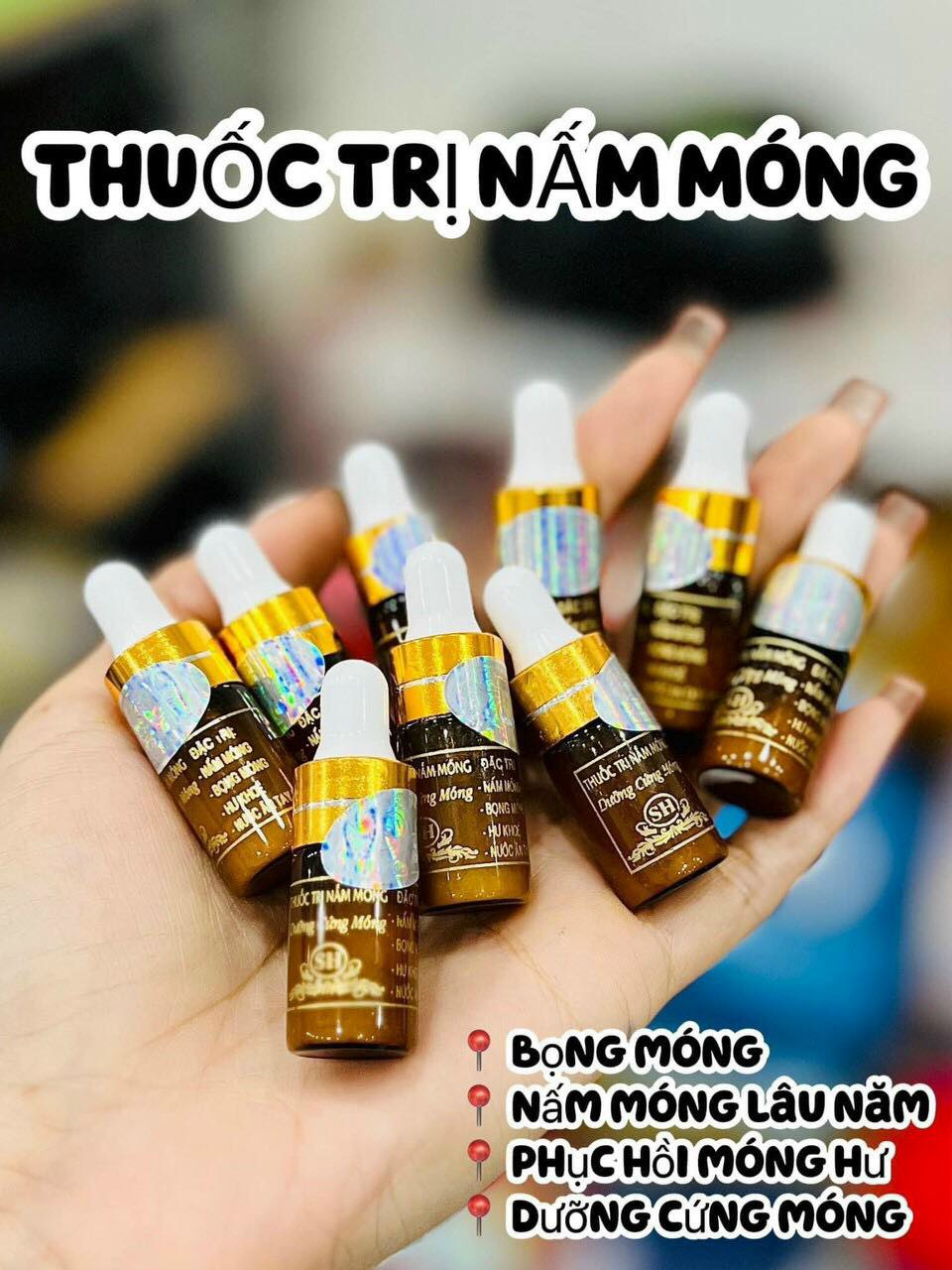 Combo dưỡng cứng móng Mộng Điểm + chai xoá nấm móng phục hồi móng hư tổn cứng móng sau 10 ngày